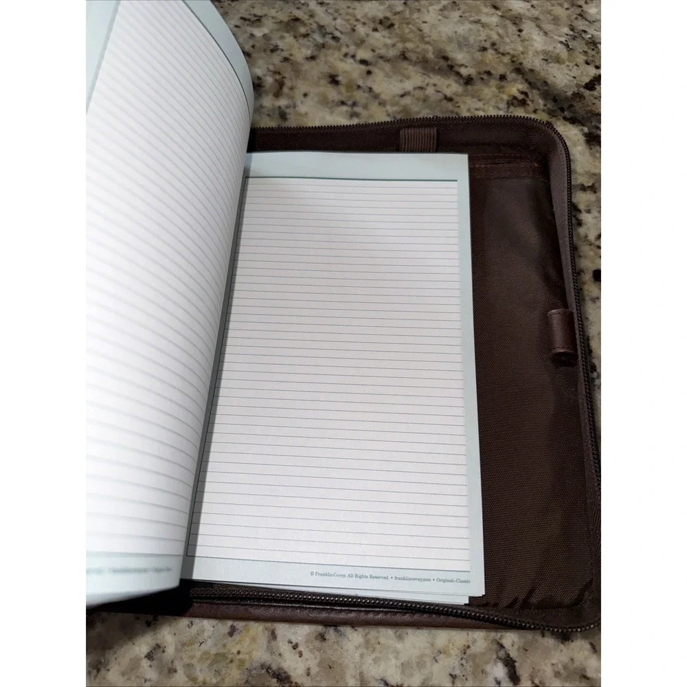 Vintage Brighton Leather/Canvas Zip Around Carryall Planner Organizer Medium4481